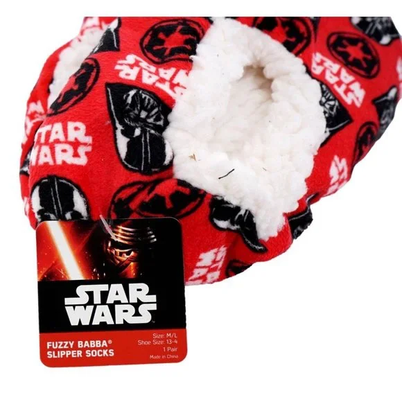 Fuzzy Babba | Shoes | Darth Vader Disney Fuzzy Babba Kids Slipper Socks ...
